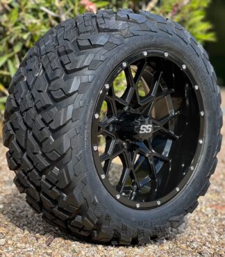 12-inch-matrix-gloss-black-aluminum-golf-cart-wheels-and-20x10-12-wanda-edge-p3118-20-inch-tall-dot-all-terrain-golf-cart-tires-petesgolfcarts-clubcar-ezgo-yamaha