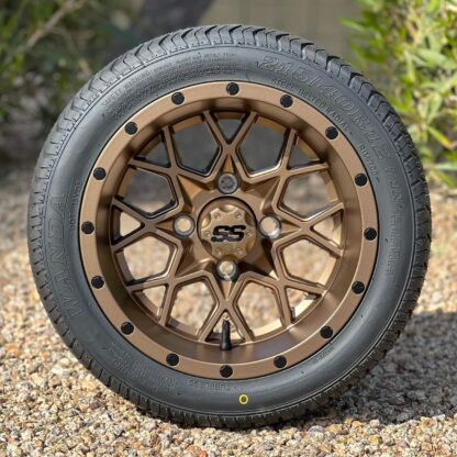 12-inch-matrix-matte-bronze-golf-cart-wheels-215/40R12-WANDA-WR028-steel-belted-radial-DOT-street-turf-golf-cart-tires-combo-clubcar-ezgo-yamaha