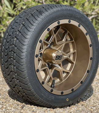 12-inch-matrix-matte-bronze-golf-cart-wheels-215/40R12-WANDA-WR028-steel-belted-radial-DOT-street-turf-golf-cart-tires-combo-petesgolfcarts-com