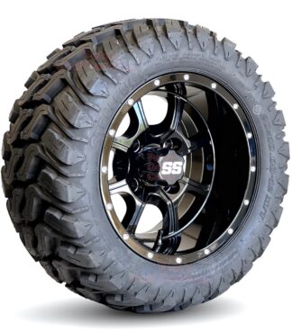 12-inch-night-stalker-gloss-black-golf-cart-wheels-12x7-with-20x10-12-steeleng-mud-terrain-all-terrain-tires-angle