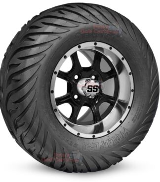 12-inch-predator-black-machined-golf-cart-wheels-and-23x10.5-12-hellfire-dot-approved-street-turf-tires-combo-ezgo-clubcar-yamaha-petesgolfcarts-BNDL-TR1215-WH1205