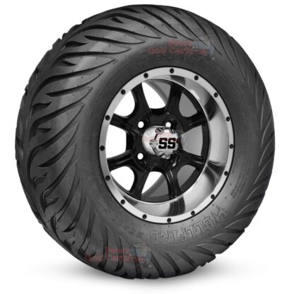 12-inch-predator-black-machined-golf-cart-wheels-and-23x10.5-12-hellfire-dot-approved-street-turf-tires-combo-ezgo-clubcar-yamaha-petesgolfcarts-BNDL-TR1215-WH1205