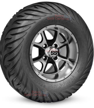 12-inch-predator-black-machined-golf-cart-wheels-and-23x10.5-12-hellfire-dot-approved-street-turf-tires-combo-ezgo-clubcar-yamaha-petesgolfcarts-BNDL-TR1215-WH1225