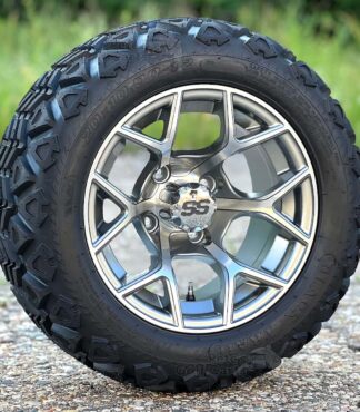 12-inch-rally-gunmetal-gray-golf-cart-wheels-and-20x10-12-wanda-wdt-p3026-dot-all-terrain-tires-for-non-lifted-ezgo-yamaha-petesgolfcarts-pgc