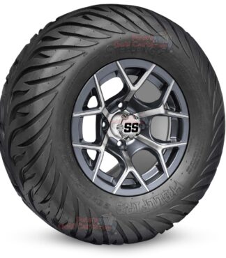 12-inch-rally-gunmetal-gray-golf-cart-wheels-and-23x10.5-12-hellfire-dot-approved-street-turf-tires-combo-ezgo-clubcar-yamaha-petesgolfcarts-BNDL-TR1215-WH1229