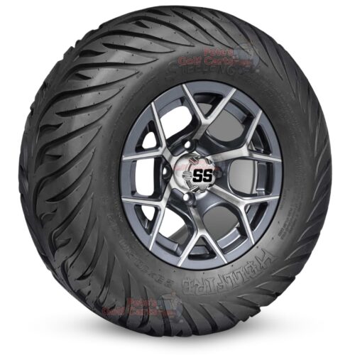 12-inch-rally-gunmetal-gray-golf-cart-wheels-and-23x10.5-12-hellfire-dot-approved-street-turf-tires-combo-ezgo-clubcar-yamaha-petesgolfcarts-BNDL-TR1215-WH1229