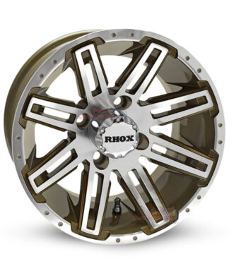 12-inch-rhox-RX265-bronze-machined-golf-cart-wheels-12x7-4x4-bolt-pattern-101mm-et-25mm-offset