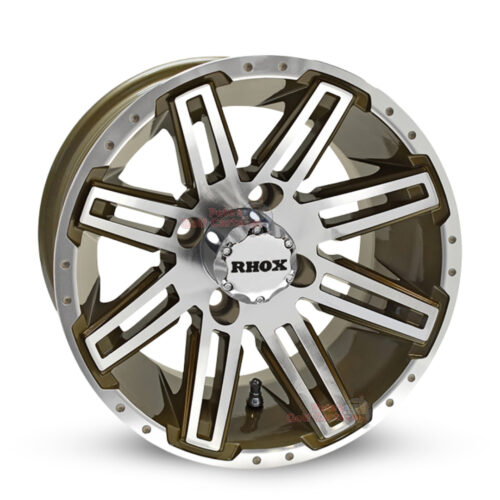 12-inch-rhox-RX265-bronze-machined-golf-cart-wheels-12x7-4x4-bolt-pattern-101mm-et-25mm-offset