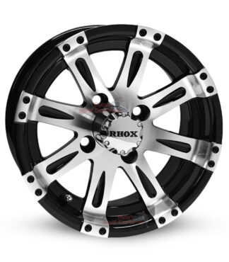 12-inch-rhox-vegas-black-machined-aluminum-golf-cart-wheels-12x7-4x4-bolt-pattern-101mm-et-25mm-offset