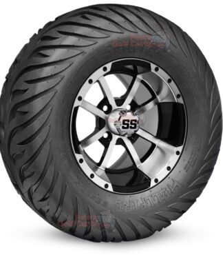 12-inch-storm-trooper-black-machined-golf-cart-wheels-and-23x10.5-12-hellfire-dot-approved-street-turf-tires-combo-ezgo-clubcar-yamaha-petesgolfcarts-BNDL-TR1215-WH1231