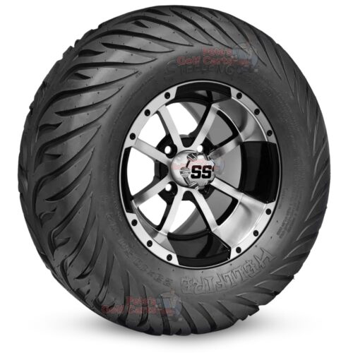 12-inch-storm-trooper-black-machined-golf-cart-wheels-and-23x10.5-12-hellfire-dot-approved-street-turf-tires-combo-ezgo-clubcar-yamaha-petesgolfcarts-BNDL-TR1215-WH1231