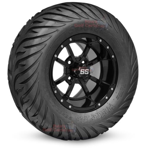 12-inch-storm-trooper-gloss-black-golf-cart-wheels-and-23x10.5-12-hellfire-dot-approved-street-turf-tires-combo-ezgo-clubcar-yamaha-petesgolfcarts-BNDL-TR1215-WH1230