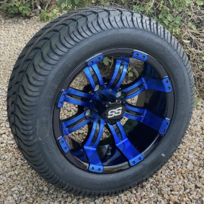 12-inch-tempest-golf-cart-wheels-blue-black-12x7-215:40-12-excel-endura-dot-low-profile-golf-cart-tires-18-inches-tall-angle