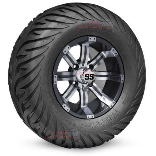 12-inch-tempest-gunmetal-gray-golf-cart-wheels-and-23x10.5-12-hellfire-dot-approved-street-turf-tires-combo-ezgo-clubcar-yamaha-petesgolfcarts-BNDL-TR1215-WH1233