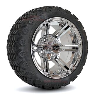 12-inch-terminator-chrome-18x8.5-12-dot-all-terrain-golf-cart-tires-combo