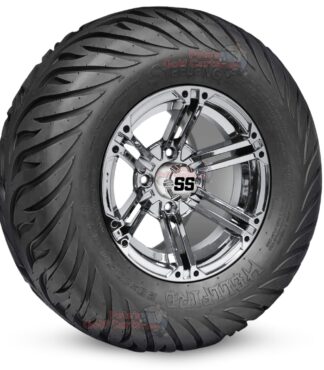12-inch-terminator-chrome-mirror-golf-cart-wheels-and-23x10.5-12-hellfire-dot-approved-street-turf-tires-combo-ezgo-clubcar-yamaha-petesgolfcarts-BNDL-TR1215-WH1237