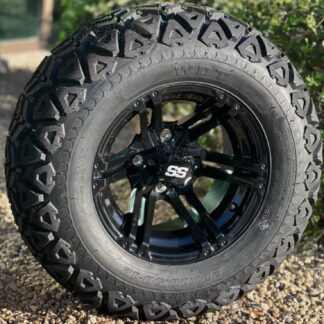 12-inch-terminator-gloss-black-golf-cart-wheels-23-inch-23x10.5-12-DOT-all-terrain-golf-cart-tires-combo