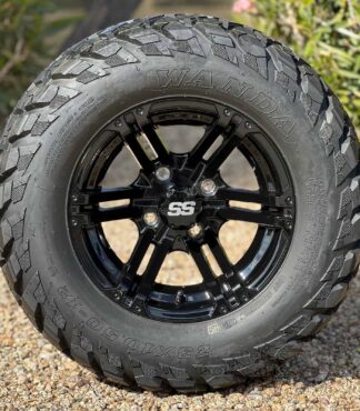 12-inch-terminator-gloss-black-golf-cart-wheels-and-23x10.5-12-WANDA-edge-all-terrain-golf-cart-tires-wdt-p3118-combo-set-of-4