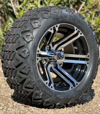 12-inch-terminator-machined-black-aluminum-golf-cart-wheels-20x10R12-Excel-AT-Trail--Radial-DOT-all-terrain-golf-cart-tires-combo-set-of-4-clubcar-ezgo-yamaha