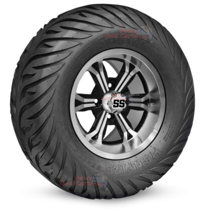 12-inch-transformer-black-machined-golf-cart-wheels-and-23x10.5-12-hellfire-dot-approved-street-turf-tires-combo-ezgo-clubcar-yamaha-petesgolfcarts-BNDL-TR1215-WH1240