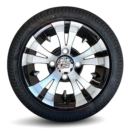 12-inch-vampire-black-machined-aluminum-golf-cart-wheels-215:35-12-dot-low-profile-tires-combo-set-of-4-fits-all-non-lifted-carts-ezgo-clubcar-yamaha