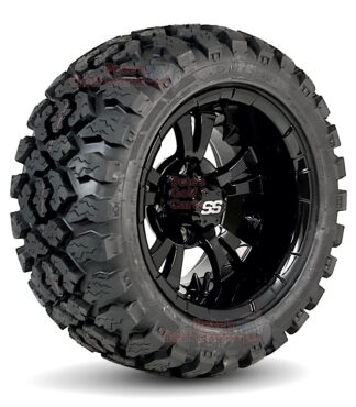 12-inch-vampire-gloss-black-aluminum-golf-cart-wheels-20x10-R12-Sierra-Rover-All-Terrain-Golf-Cart-Tires-20-inches-tall-ezgo-clubcar-yamaha