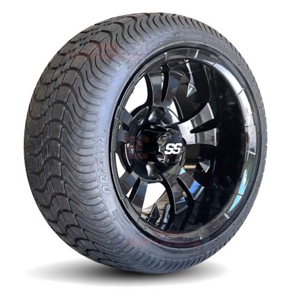 12-inch-vampire-gloss-black-aluminum-golf-cart-wheels-215:35-12-low-profile-DOT-street-turf-tires-set-of-4-combo-for-non-lifted-carts-tread