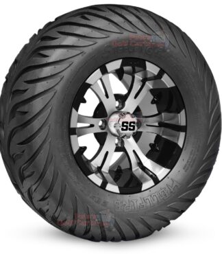 12-inch-vampire-machined-black-golf-cart-wheels-and-23x10.5-12-hellfire-dot-approved-street-turf-tires-combo-ezgo-clubcar-yamaha-petesgolfcarts-BNDL-TR1215-WH1245