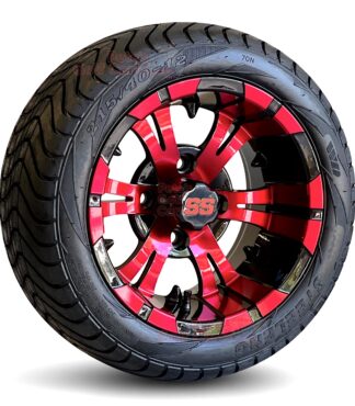 12-inch-vampire-red-black-colorway-golf-cart-wheels-215_40-12-18.5-inch-tall-dot-approved-street-turf-golf-cart-tires-low-profile-angle