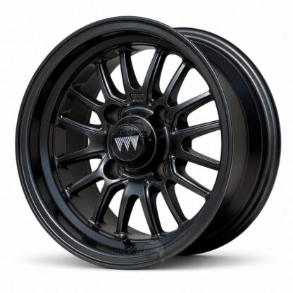 12-inch-wheel-mate-V-series-matte-black-satin-aluminum-golf-cart-wheels-ET-5mm-offset-yamaha-clubcar-ezgo-petesgolfcarts-com-pgc-WM12600VSB