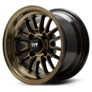 12" Type V Wheel Mate Bronze & Black Golf Cart Wheels | ET-5MM
