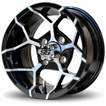 12-inch-yosemite-black-machined-aluminum-golf-cart-wheels-12x7-ET-15mm-petesgolfcarts
