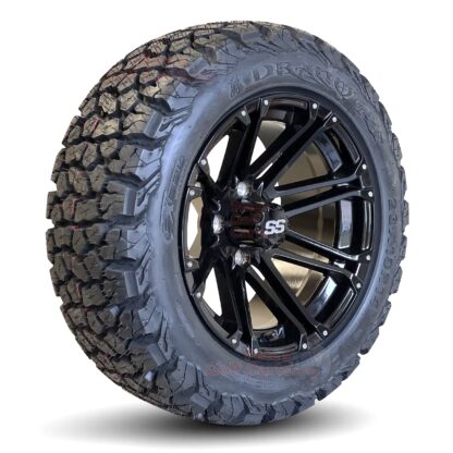 14-inch-HD3-gloss-black-golf-cart-wheels-23x10R-14-Excel-Draco-radial-all-terrain-golf-cart-tires-ezgo-clubcar-yamaha