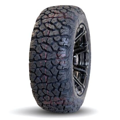 14-inch-HD3-gloss-black-golf-cart-wheels-23x10R-14-Excel-Draco-radial-all-terrain-golf-cart-tires-tread