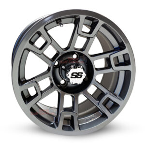 14" RX391 Gunmetal Gray Golf Cart Wheels Set of 4 - RHOX®