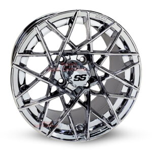 14" RX394 Chrome Golf Cart Wheels Set of 4 - RHOX®