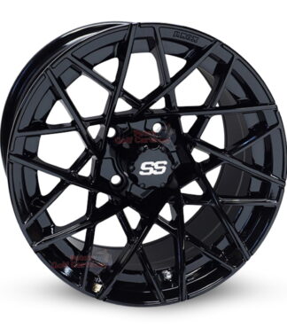 14-inch-RHOX-RX394-gloss-black-aluminum-golf-cart-wheels-RHOX-RX281-14x7-4x4-bolt-pattern-101mm-et-25mm-offset