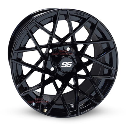 14-inch-RHOX-RX394-gloss-black-aluminum-golf-cart-wheels-RHOX-RX281-14x7-4x4-bolt-pattern-101mm-et-25mm-offset