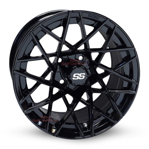 14-inch-RHOX-RX394-gloss-black-aluminum-golf-cart-wheels-RHOX-RX281-14x7-4x4-bolt-pattern-101mm-et-25mm-offset