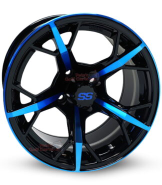 14-inch-RHOX-RX400-blue-black-aluminum-golf-cart-wheels-RHOX-RX281-14x7-4x4-bolt-pattern-101mm-et-25mm-offset