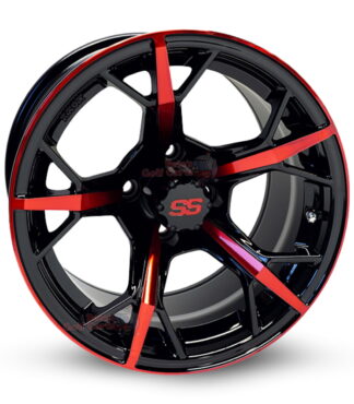 14-inch-RHOX-RX400-red-black-aluminum-golf-cart-wheels-RHOX-RX281-14x7-4x4-bolt-pattern-101mm-et-25mm-offset