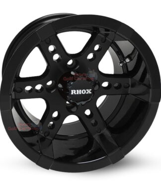 14-inch-RX262-gloss-black-aluminum-golf-cart-wheels-14x7-4x4-bolt-pattern-101mm-et-25mm-offset