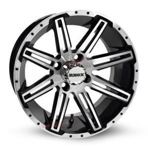14" RX275 Black/Machined Golf Cart Wheels Set of 4 - RHOX®