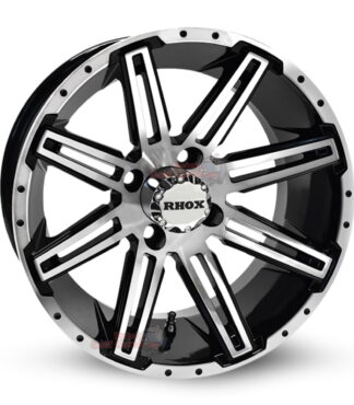 14-inch-RX275-black-machined-aluminum-golf-cart-wheels-14x7-4x4-bolt-pattern-101mm-et-25mm-offset