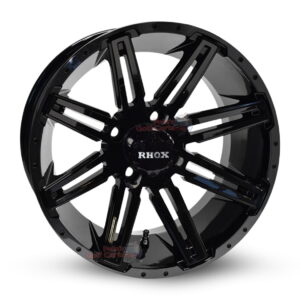 14" RX275 Gloss Black Golf Cart Wheels Set of 4 - RHOX®