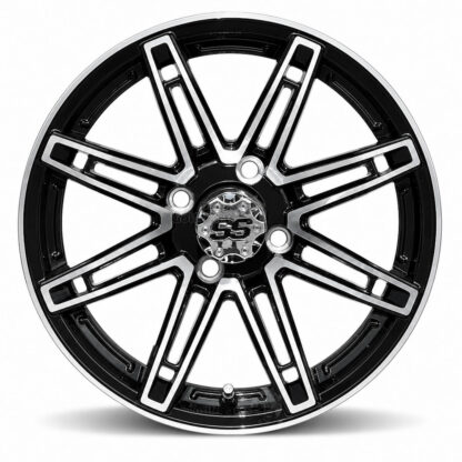 14-inch-Recon-black-machined-aluminum-golf-cart-wheels-14x7-ET-25mm-offset-yamaha-clubcar-ezgo-petesgolfcarts-com