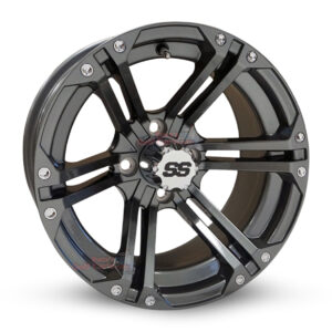 14" Terminator Gunmetal Gray Golf Cart Wheels Set of 4 - RHOX®