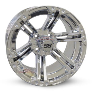 14" Terminator Chrome Golf Cart Wheels Set of 4 - RHOX®