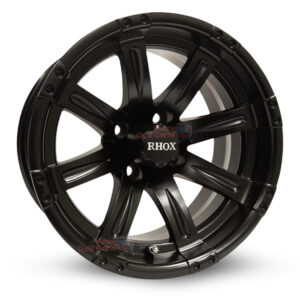 14" Vegas Matte Black Golf Cart Wheels Set of 4 - RHOX®