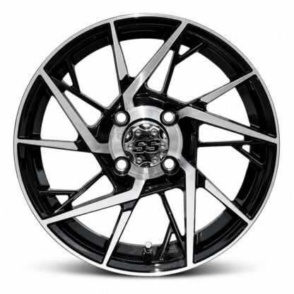 14-inch-avenger-black-machined-aluminum-golf-cart-wheels-14x7-ET-25mm-offset-yamaha-clubcar-ezgo-petesgolfcarts-com